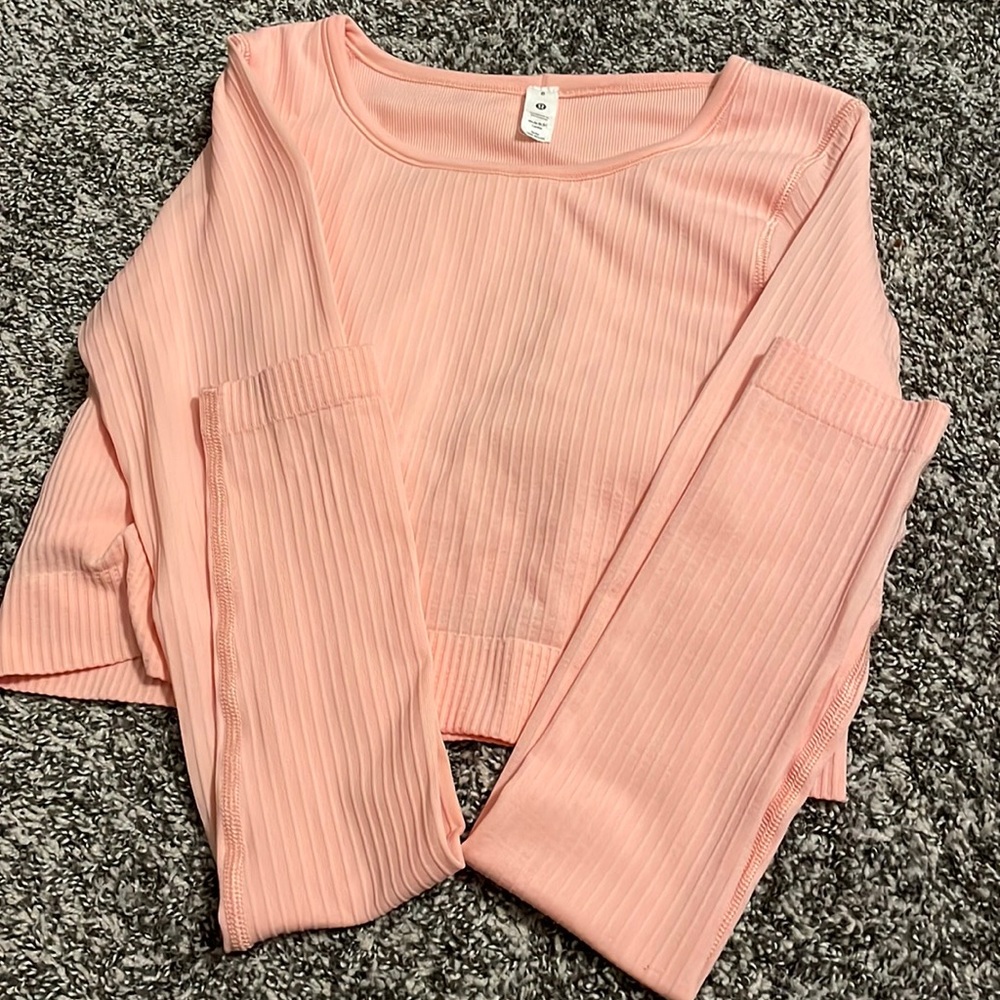 Lululemon Ebb to Street Long Sleeve Shirt Dew pink